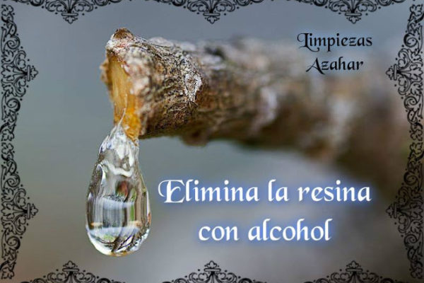 Elimina la resina con alcohol