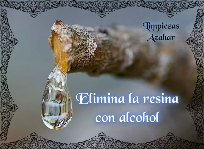 Elimina la resina con alcohol